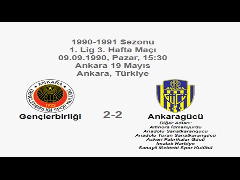 Gençlerbirliği 2-2 Ankaragücü [HD] 09.09.1990 - 1990-1991 Turkish 1st League Matchday 3