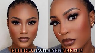 FULL GLAM MAKEUP TUTORIAL|| I THREW OUT ALL MY MAKEUP, SO TRY NEW MAKEUP WITH ME