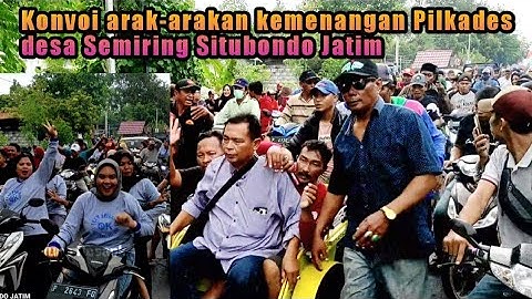Konvoi kemenangan Pilkades desa Semiring kabupaten Situbondo Jatim