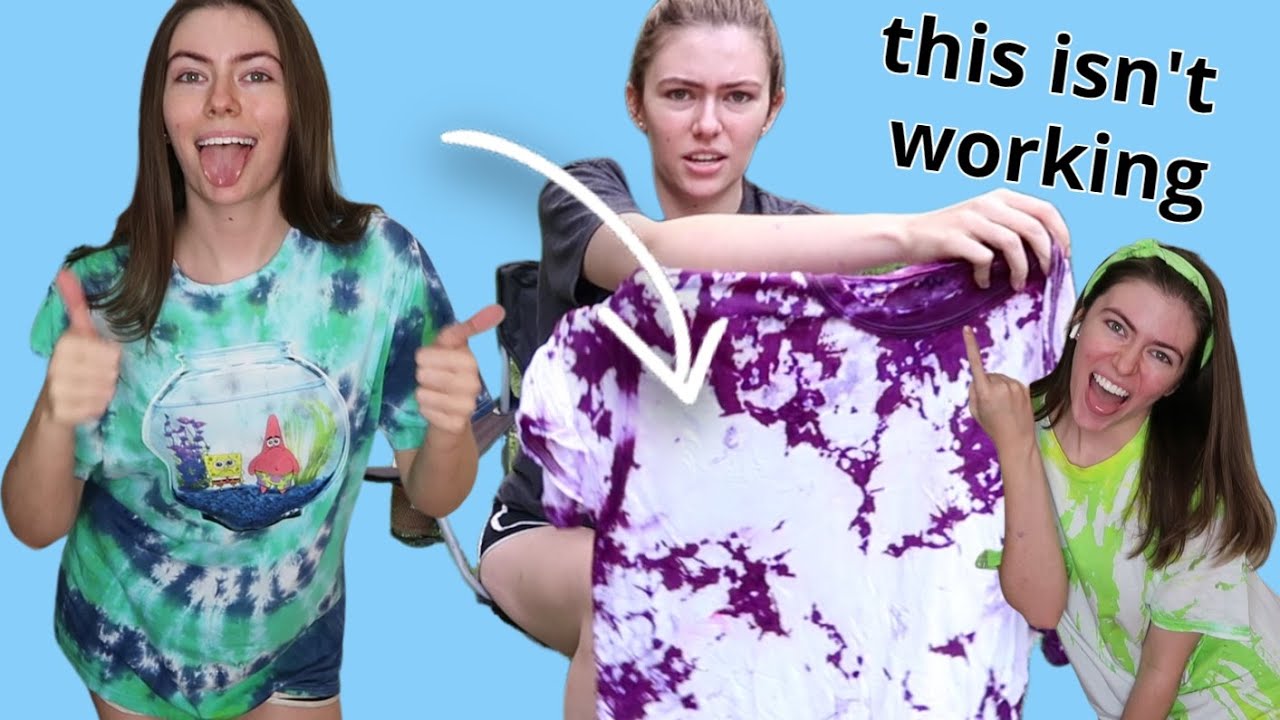 Attempting to Tie-Dye and Bleach Clothes