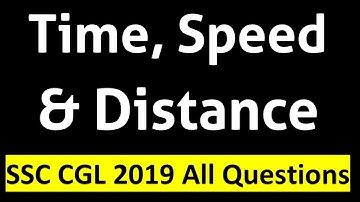 Time, Speed & Distance All Questions Asked in SSC CGL 2019  by Rohit Tripathi