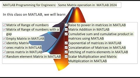 MATLAB for Engineers: Some matrix operations