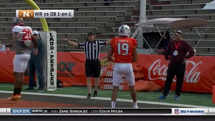 Reese's Senior Bowl Practice Day 2 North WR vs DB Redzone 1 on 1