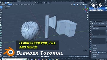 Learn Subdivide, Fill and Merge in Blender Tutorial / Blender Tutorial