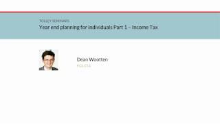 Tolley Seminars Online: Year-end planning for individuals  Income Tax