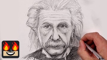 How To Draw Albert Einstein | Sketch Tutorial