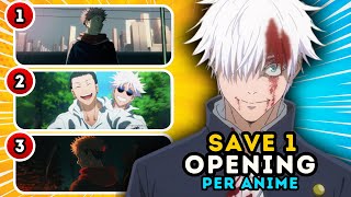 Save One Anime OPENING for each Serie | Part 2  Anime Quiz