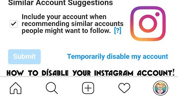 How to temporarily deactivate/disable your Instagram Account on Android/IOS
