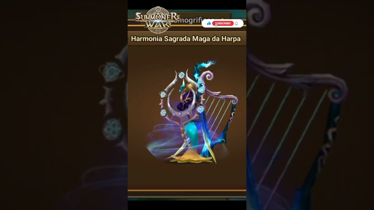 2° TRANSMOGS!!! HARMONIA SAGRADA MAGA DA HARPA "SONNET" Summoners War: Sky Arena 