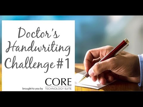 Doctor's Handwriting Challenge
