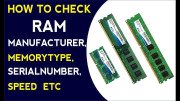 How to check RAM DDR3 or DDR4, serial number, speed, manufacturer #Tech9