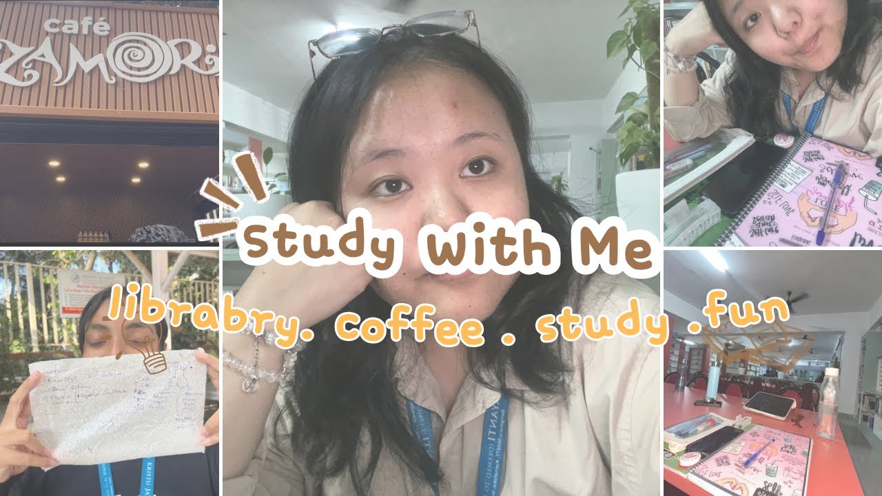 STUDY WITH ME 📚:Psychology Student 🧠| Productive Study | Libraby | KJU 🏫