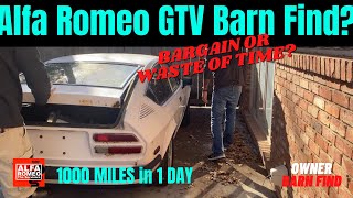 Athlete Statistics Classic Alfa Romeo GTV Barn Find ? Bargain or a Waste of Time