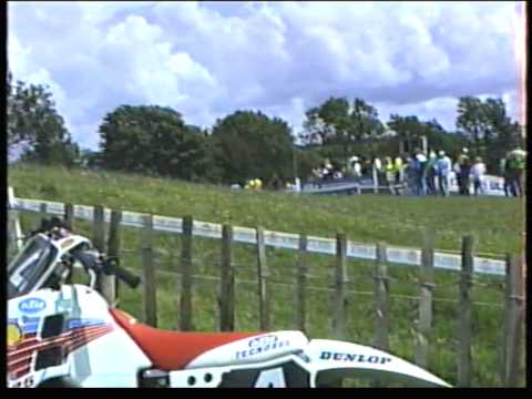 Alan Morrison Ryan Hunt & Edwin Evertson practice for the 1990 irish 125 GP