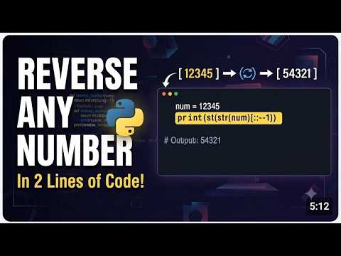 Reverse Any Number in Python (In Just 2 Lines!) 🐍