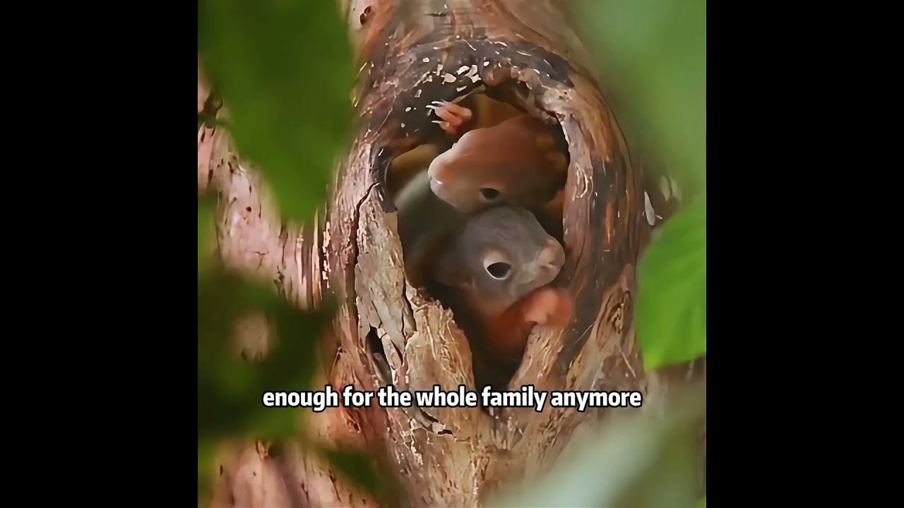 Mother Squirrel Gives Birth to 4 Babies. #wildlife #animals #pterosaurus