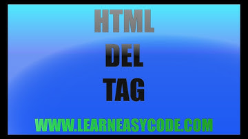 HTML Del Tag - Learn HTML