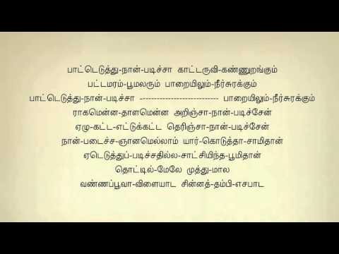 Thooliyile Aadavantha Vaanaththu  107   Tamil Karaoke Tamil Lyrics by Dharshan