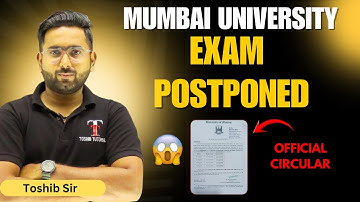 Mumbai University Exam Postponed 😱 | Toshib Tutorials