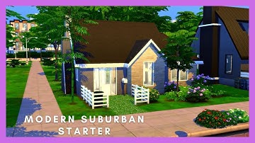Modern Suburban Starter House [SAVE FILE] - The Sims 4 Speed Build