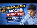 Scored 94/100 in RBI Assistant Mock 😱 | Real Attempt + Strategy