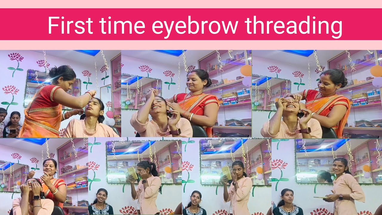 💐first time eyebrow threading 💐