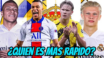 ¿Quién es más rápido Haaland o Mbappe?