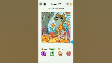 Braindom level 127||find the tiny mouse||tricky puzzle