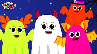 Five Little Ghosts Halloween Song 5 Colorful Ghost Journey - Spooky Nursery Rhymes