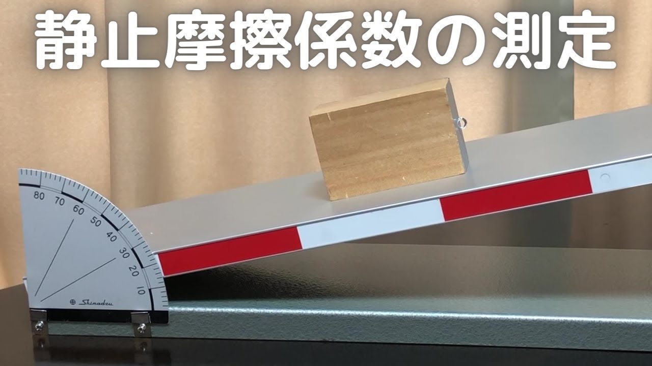Measurement of static friction coefficient (how to calculate 