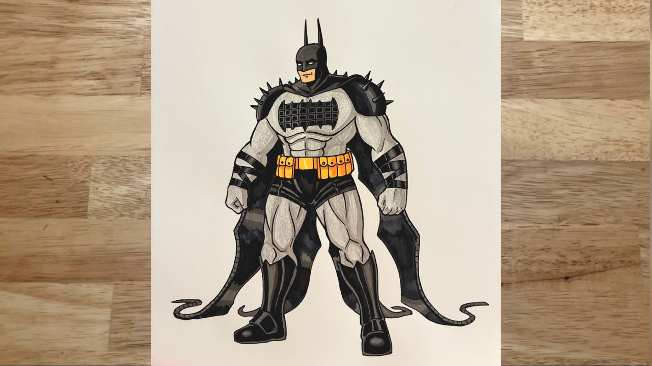 How to draw Absolute Batman ( full body ) - YouTube