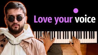 Jony - Love your voice ● караоке | PIANO_KARAOKE ● ᴴᴰ + НОТЫ & MIDI