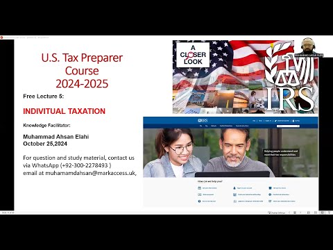 Tax Preparer Course 2025-2026
