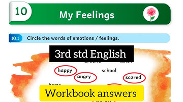 3rd std English Term 1 unit 10 workbook answers/ My feelings workbook answers 2025