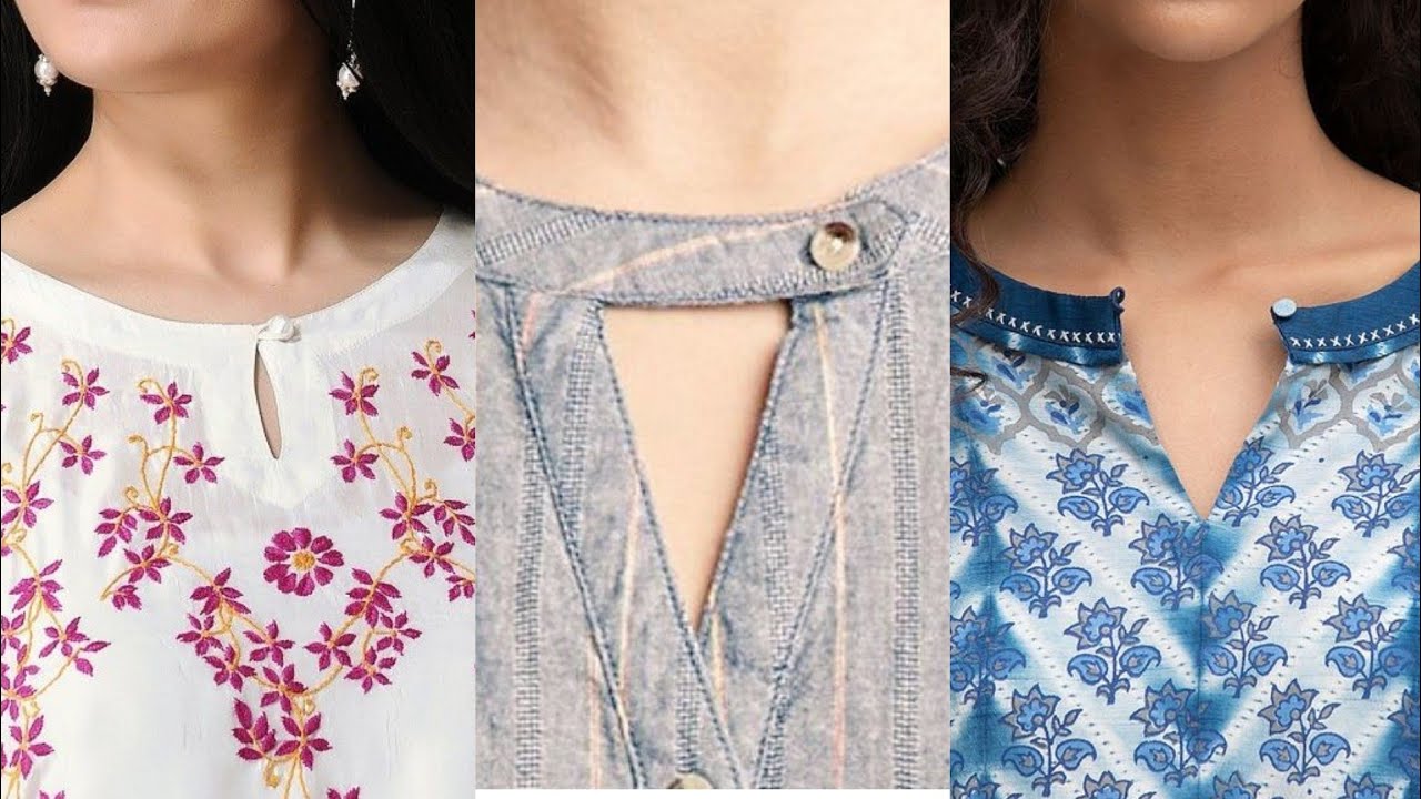 Beautiful neck design for kurti&tops YouTube