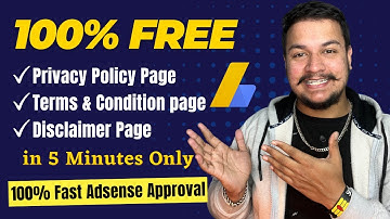 100% Free Privacy Policy, Terms and Conditions, and Disclaimer page For Fast Adsense Approval 😍