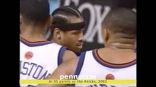Celebrity Allen Iverson 35 points vs. New York Knicks (2002) - HQ Wealth