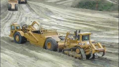 CAT D10T push loading some 651B