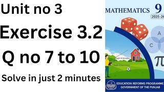 Class 9 maths chapter 3 ex 3.2 | Class 9 maths chapter 3.2 English medium | exercise 3.2