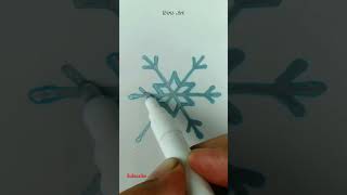 رسومات فصل الشتاء | #shorts |  رسم رقاقة ثلج سهلة جدا | رسم الثلج