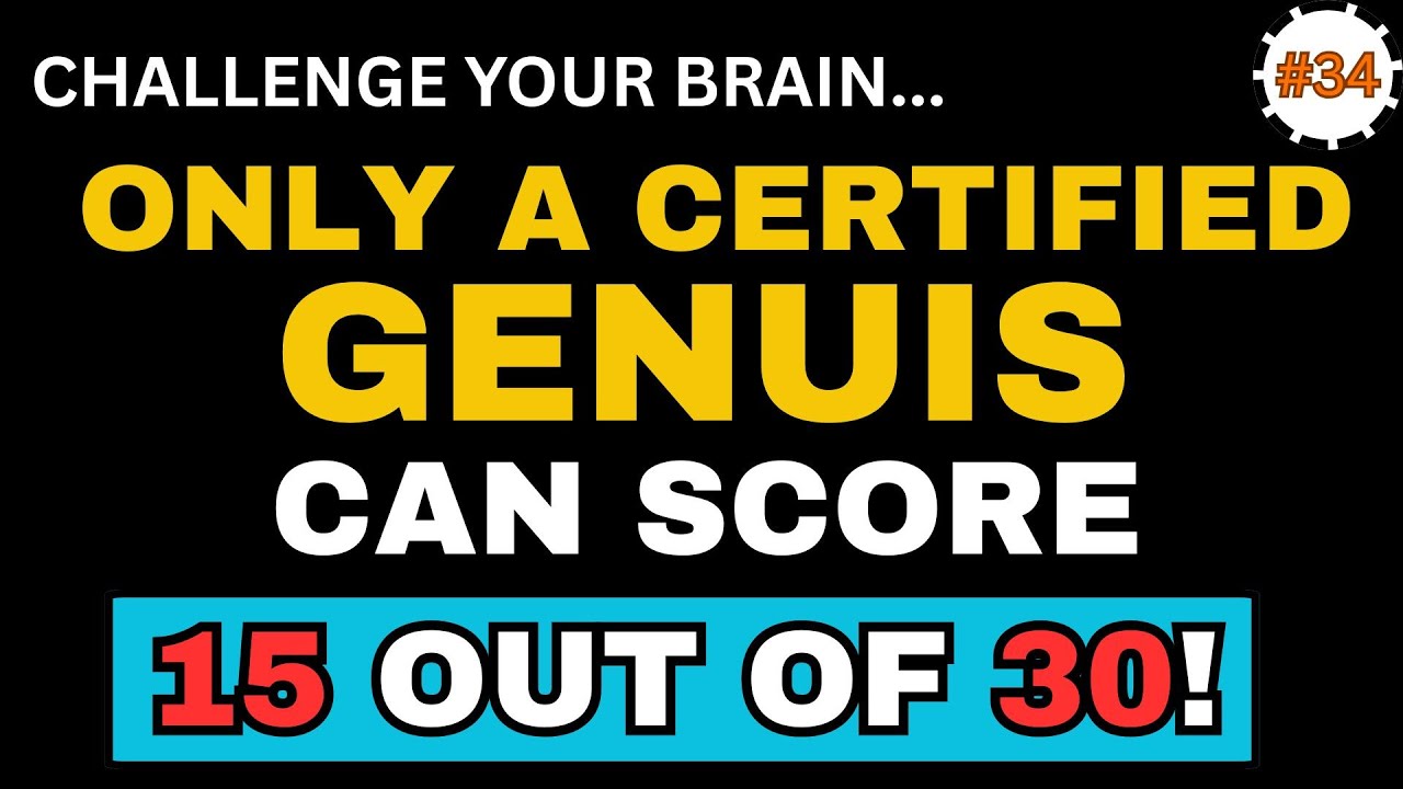 ONLY A CERTIFIED GENIUS CAN SCORE 15 OUT OF 30! - YouTube