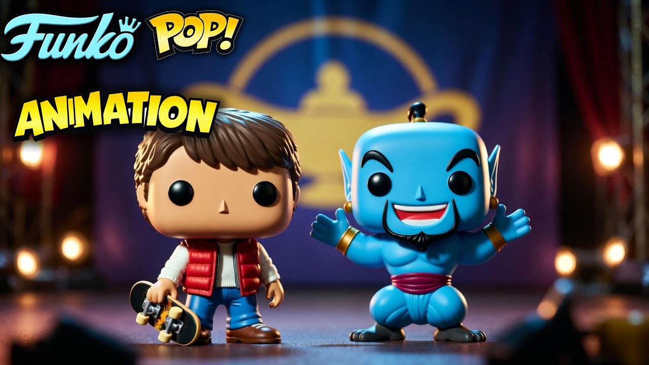 🚀✨ Funko Pop Animation – Marty McFly Conoció al Genio de Aladdín 🧞‍♂️