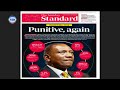 The BOLD Sunday Standard Newspaper: Punitive again