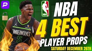 (4-0 SWEEP🧹) NBA PRIZEPICKS TODAY | 4 BEST PLAYER PROPS | SATURDAY | 12/27/2025 | FREE NBA Best Bets