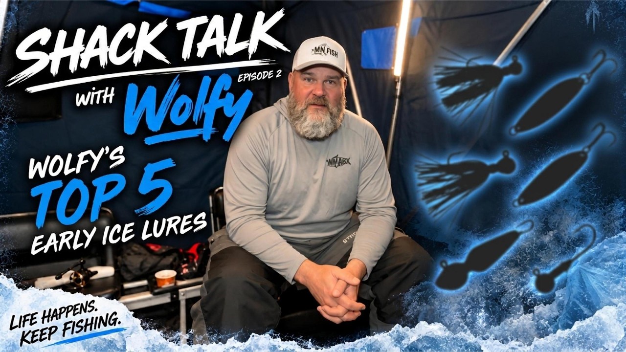Load video: Wolfy's top 5 early-ice lures that catch fish.