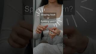 Slipping hook or Splitting yarn? #crochet