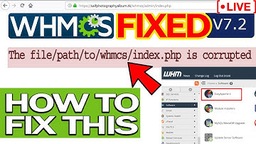 [🔴LIVE] HOW TO FIX WHMCS Error-" index.php is corrupted"?