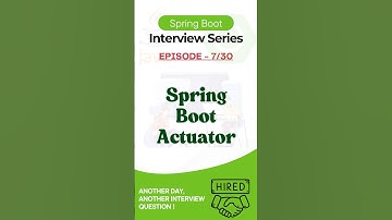 Actuator : The secret weapon for Spring Boot monitoring! #shorts