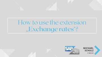 How to use the extension - "Exchange rate". System SAP Business ByDesign. System ERP.
