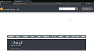 E commerce site using django react